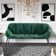 Katrina - Modern Green Fabric Bench - image 2