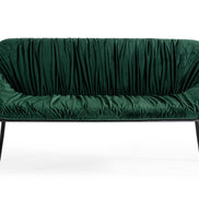 Katrina - Modern Green Fabric Bench
