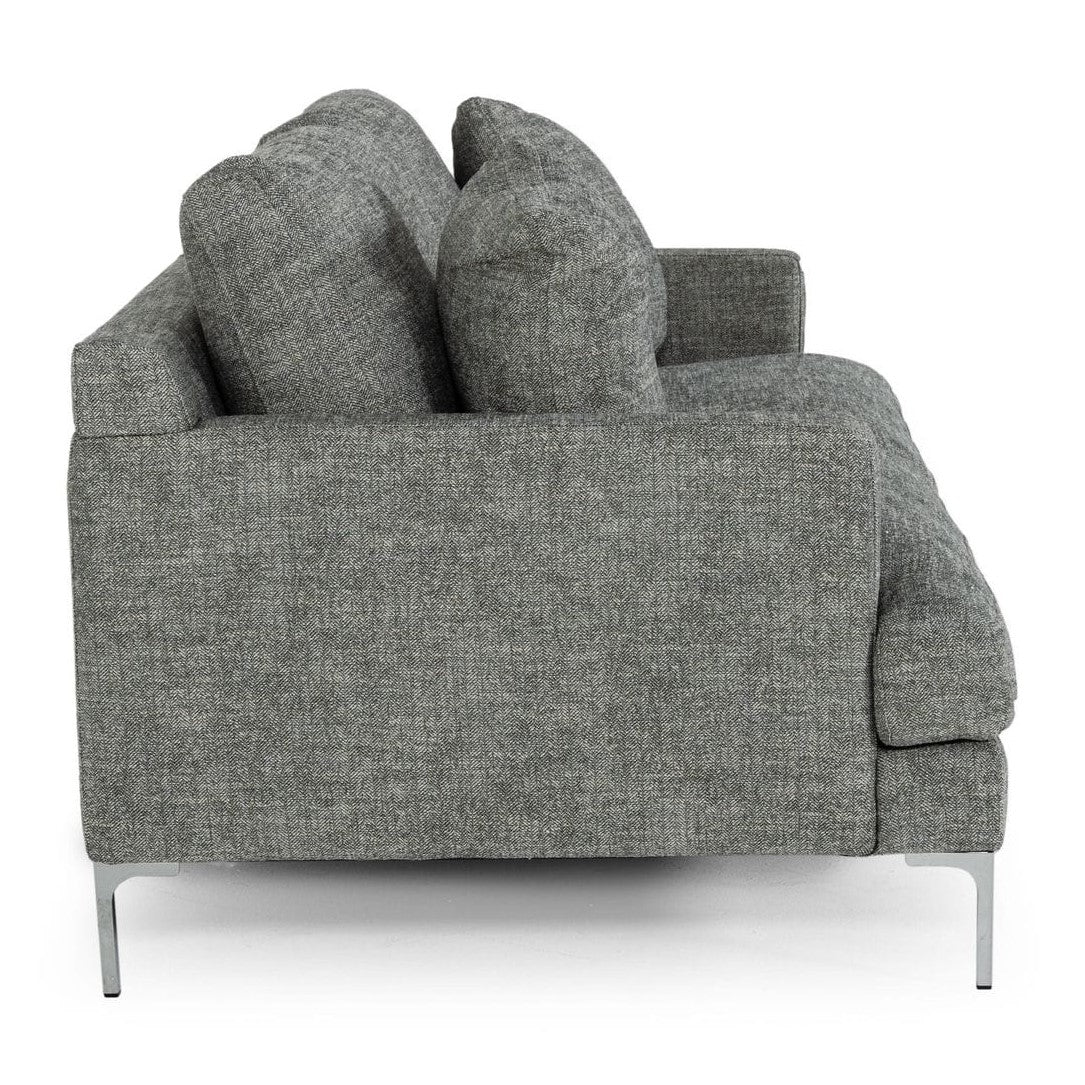 Janina - Modern Dark Grey Fabric Sofa - image 2