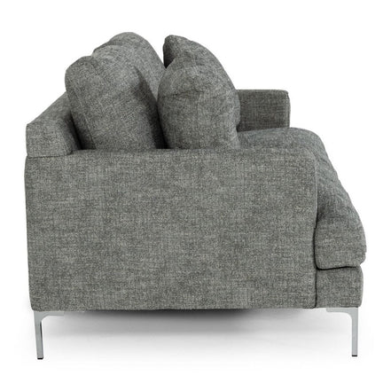 Janina - Modern Dark Grey Fabric Sofa - image 2