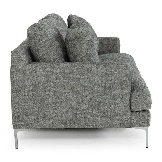 Janina - Modern Dark Grey Fabric Sofa - image 2