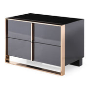 Cartier Modern Black & Rosegold Nightstand