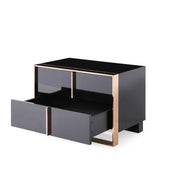 Cartier Modern Black & Rosegold Nightstand - image 2