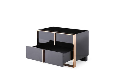 Cartier Modern Black & Rosegold Nightstand - image 2