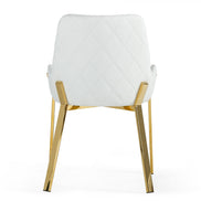 Ganon - Modern White & Gold Dining Chair - image 5