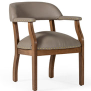 Canosa Modern Taupe Faux Leather Dining Chair - image 4