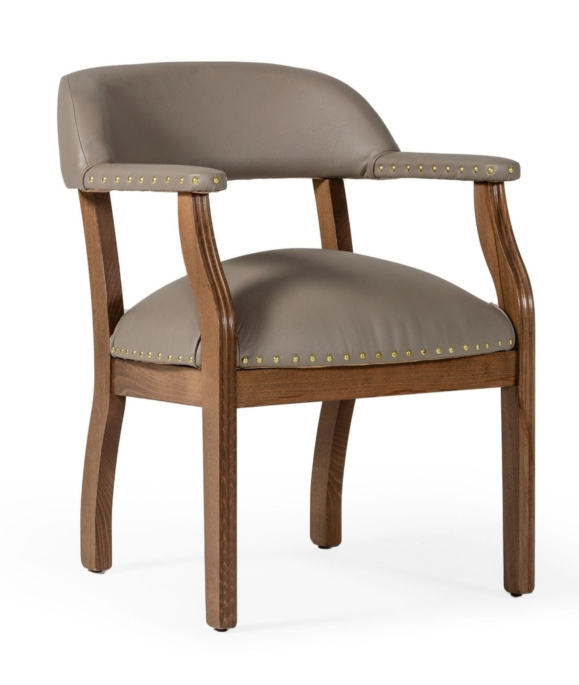 Canosa Modern Taupe Faux Leather Dining Chair - image 4