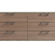 Boston - Modern Brown Oak & Brushed Stainless Steel Dresser - image 3