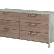 Boston - Modern Brown Oak & Brushed Stainless Steel Dresser - image 4