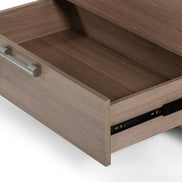 Boston - Modern Brown Oak & Brushed Stainless Steel Dresser - image 2