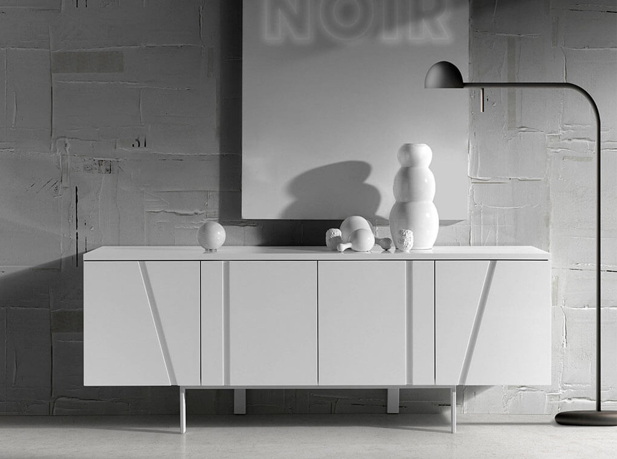 Mario - Modern White Veneer Buffet - image 3