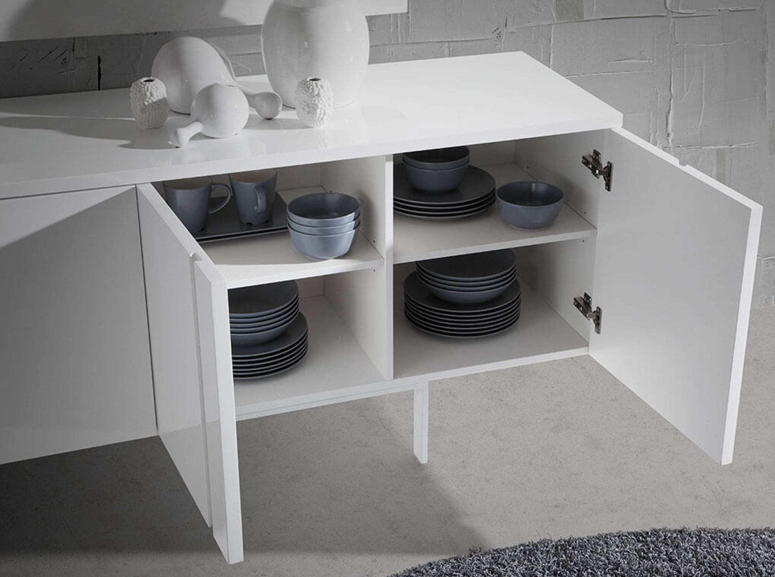 Mario - Modern White Veneer Buffet - image 4