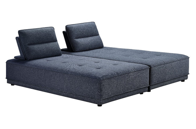 Glendale - Modern Blue Fabric Modular Sectional Sofa