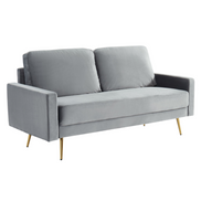 Huffine - Modern Grey Fabric Sofa - image 2