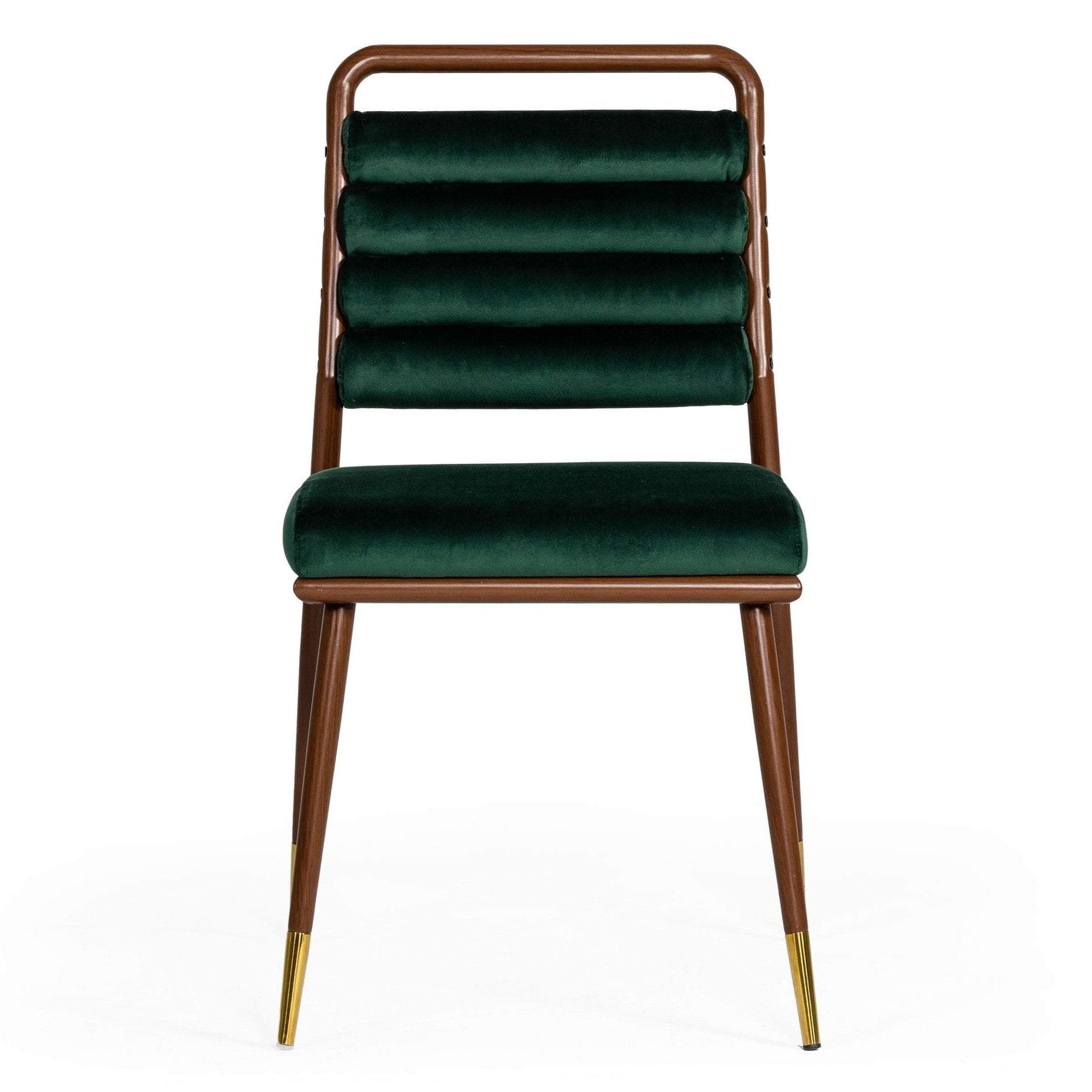 Biscay - Modern Dark Green & Walnut Steel Dining Chair - image 4