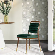 Biscay - Modern Dark Green & Walnut Steel Dining Chair - image 2