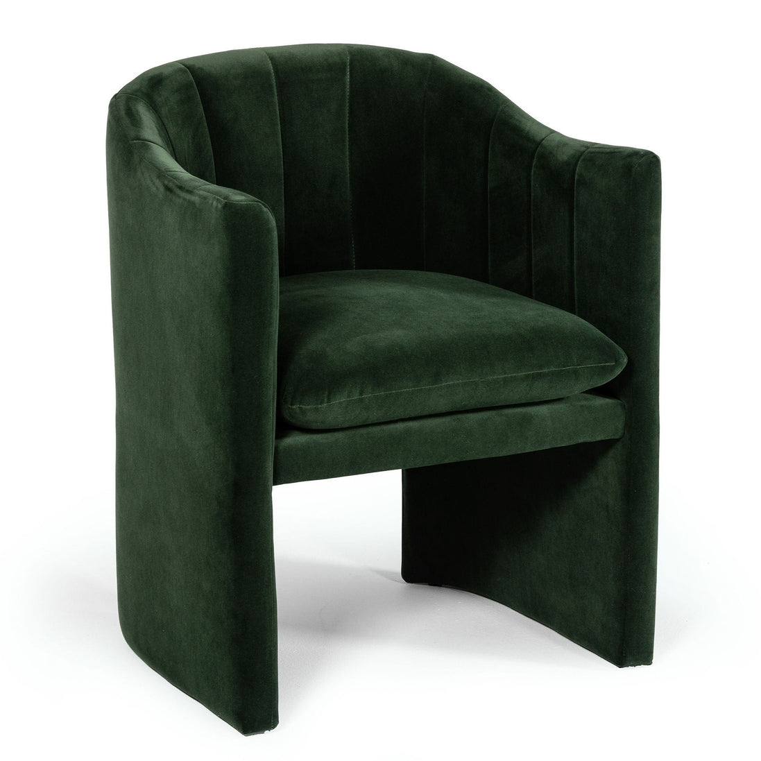 Danube - Modern Jade Green Fabric Dining Chair