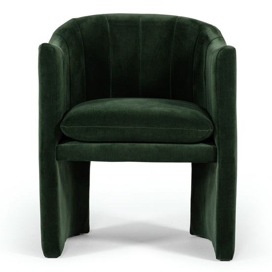 Danube - Modern Jade Green Fabric Dining Chair - image 2