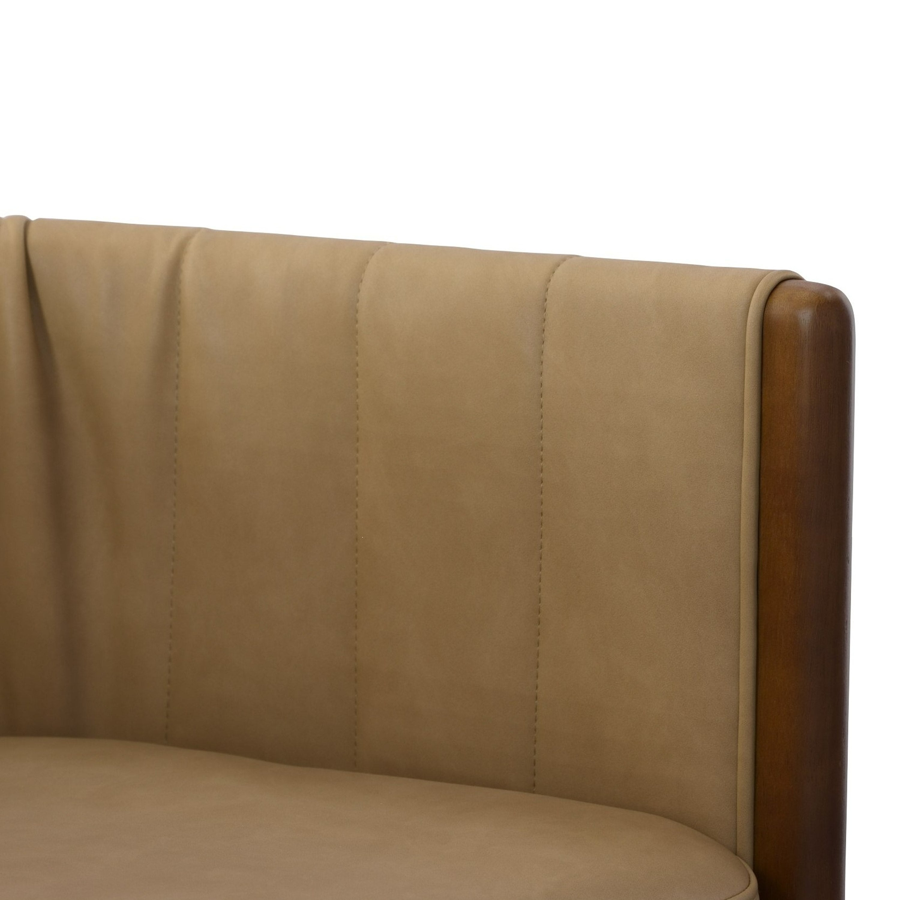 Elati - Tan Vegan Leather Dining Chair - image 4