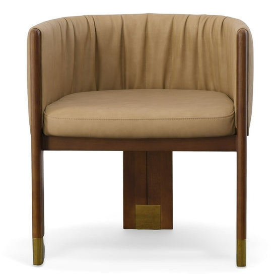 Elati - Tan Vegan Leather Dining Chair - image 2