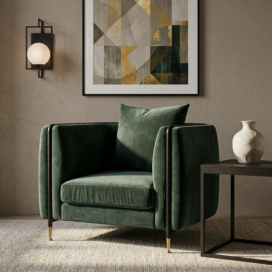Oswego - Modern Dark Green Jade Accent Chair - image 2