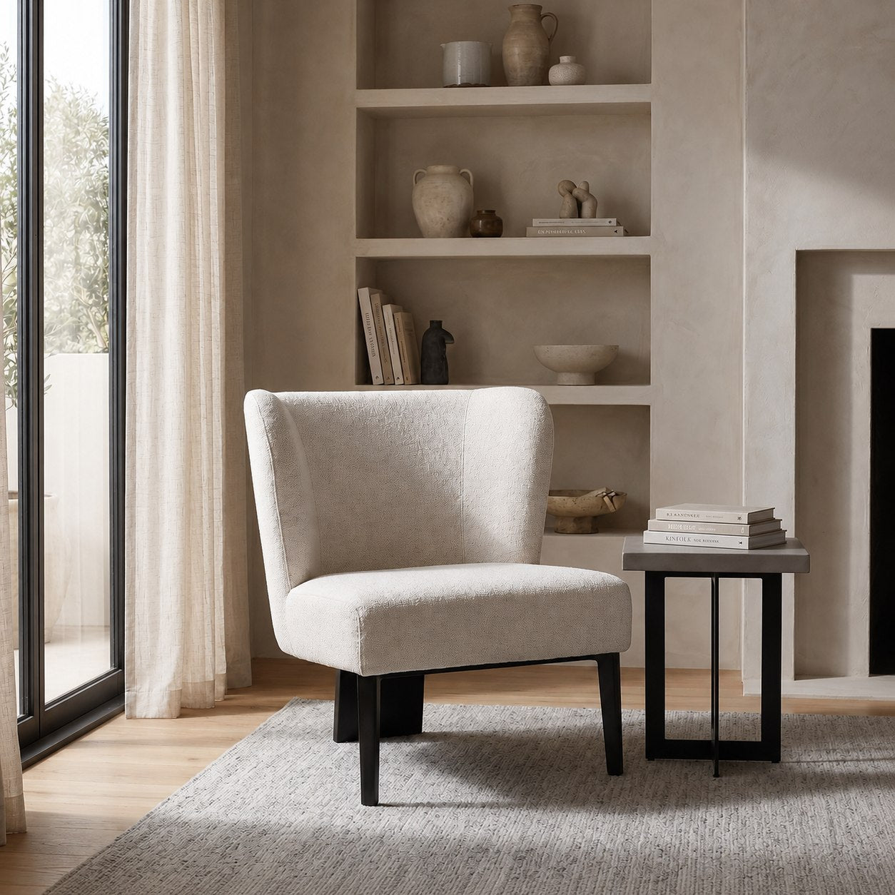 Ladean - Modern White Accent Chair - image 4