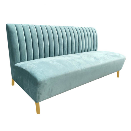 Mosko - Modern Light Green & Gold Fabric Sofa - image 2