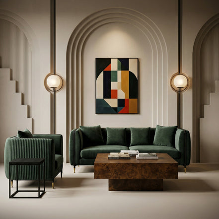 Oswego - Modern Dark Green Jade Sofa - image 5
