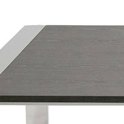 Fauna - Modern Elm Grey & Stainless Steel Chrome Dining Table - image 5