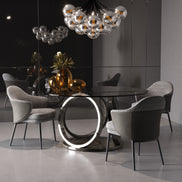Cora - Modern Grey Fabric & Leatherette Dining Chair
