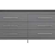 Splendor - Grey High Gloss Slatted Dresser - image 2