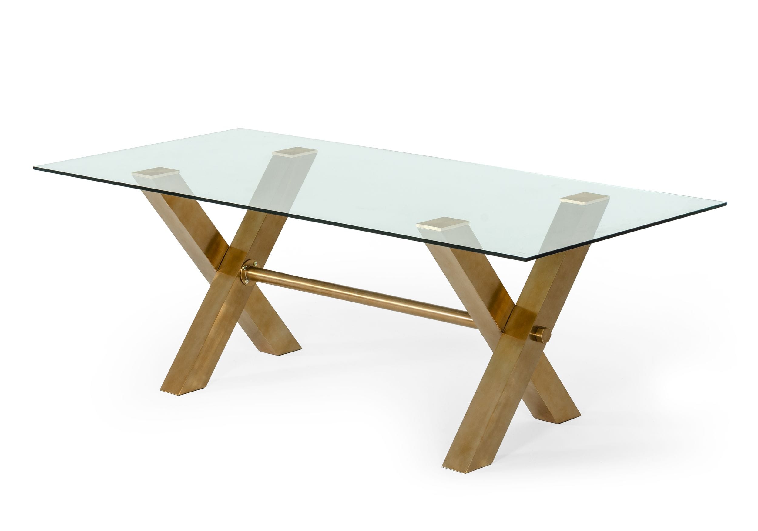 Dandy - Modern Golden & Glass Dining Table - image 5