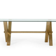 Dandy - Modern Golden & Glass Dining Table - image 3