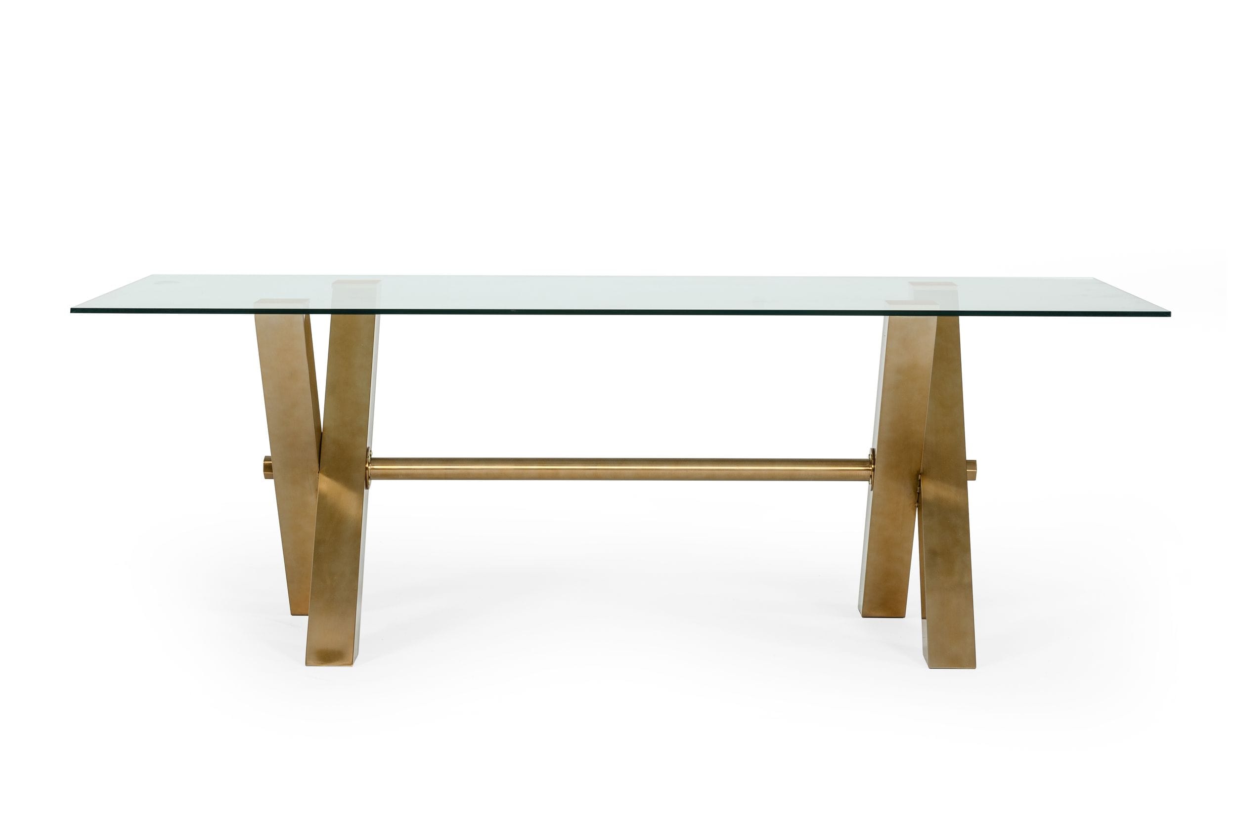Dandy - Modern Golden & Glass Dining Table - image 3