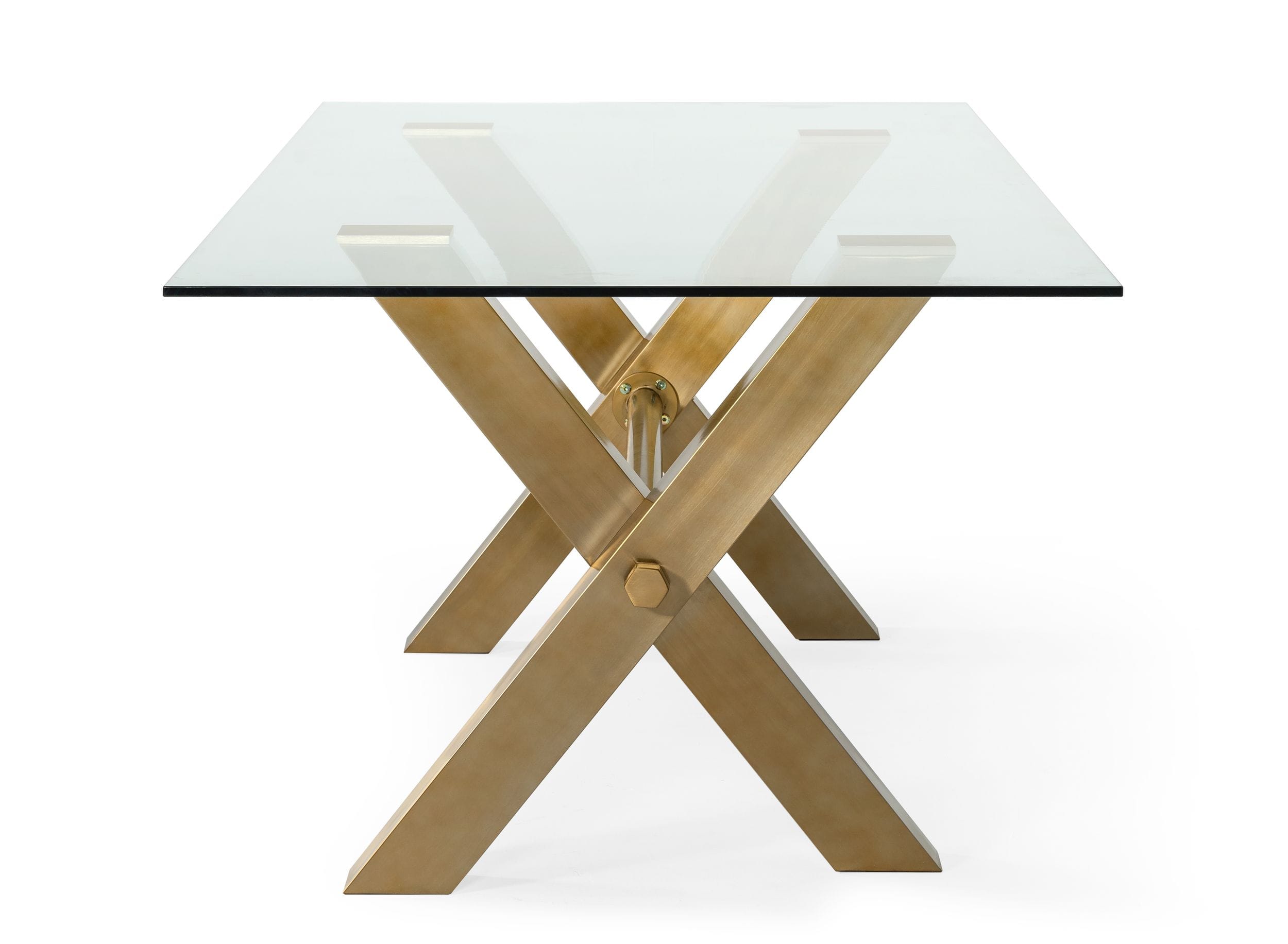 Dandy - Modern Golden & Glass Dining Table - image 4
