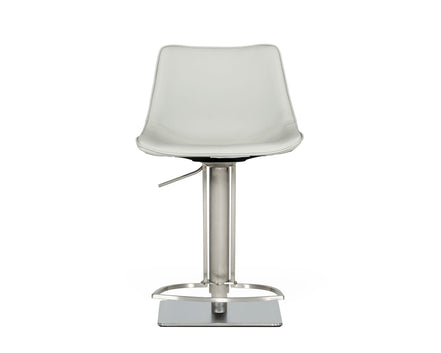 Manning - Modern Light Grey Adjustable Bar Stool