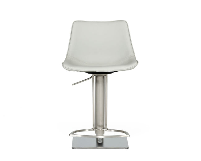 Manning - Modern Light Grey Adjustable Bar Stool