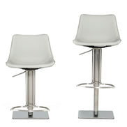 Manning - Modern Light Grey Adjustable Bar Stool - image 4