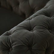 Sheila - Modern Dark Grey Fabric Loveseat - image 2