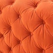Delilah - Modern Orange Fabric Loveseat - image 4