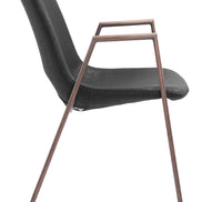 Desi Dining Chair (Set of 2) Black & Walnut