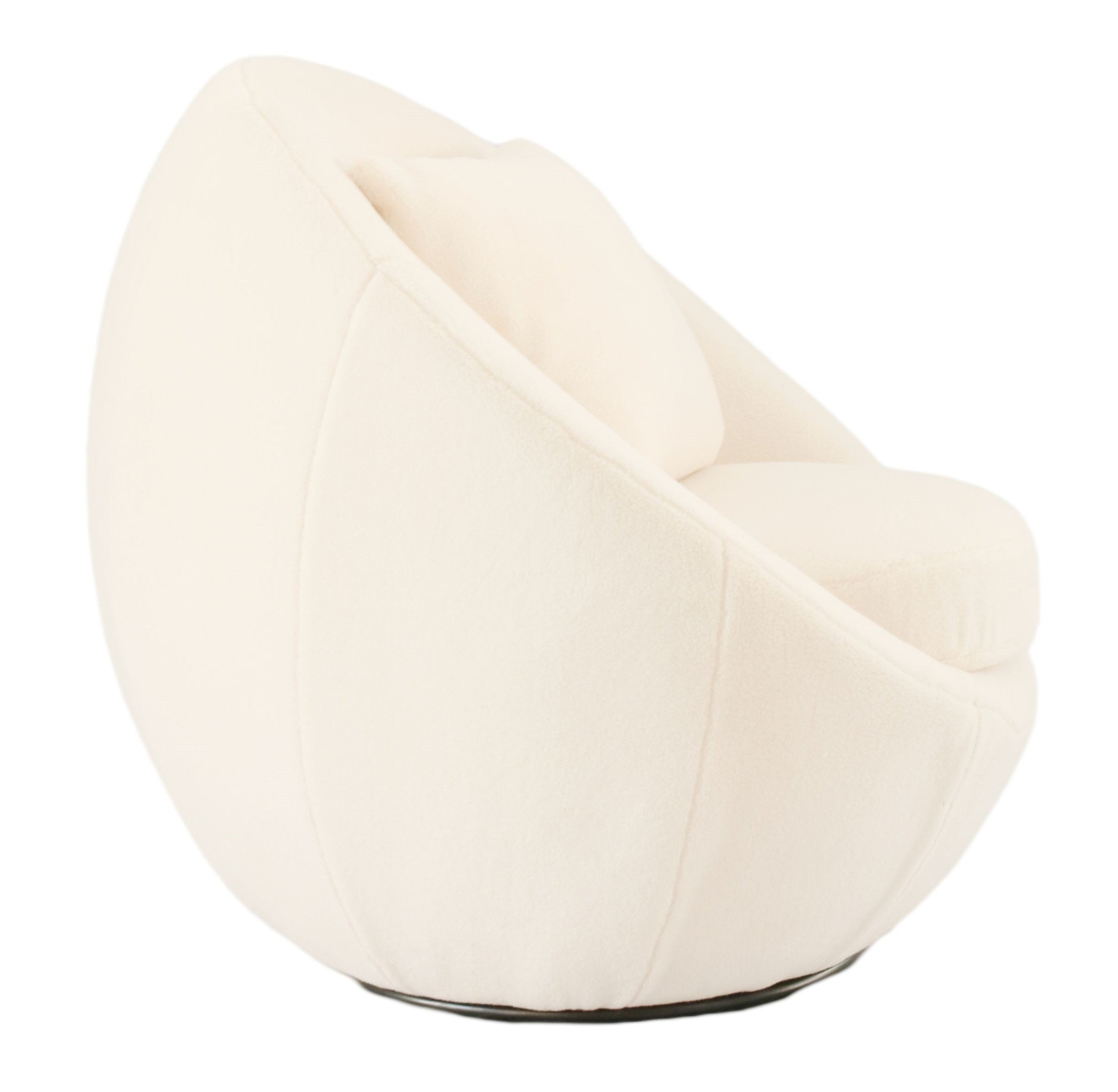Gypsum - Modern White Swivel Accent Chair - image 2