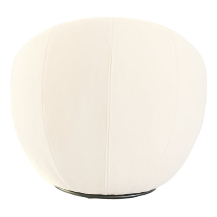 Gypsum - Modern White Swivel Accent Chair - image 3