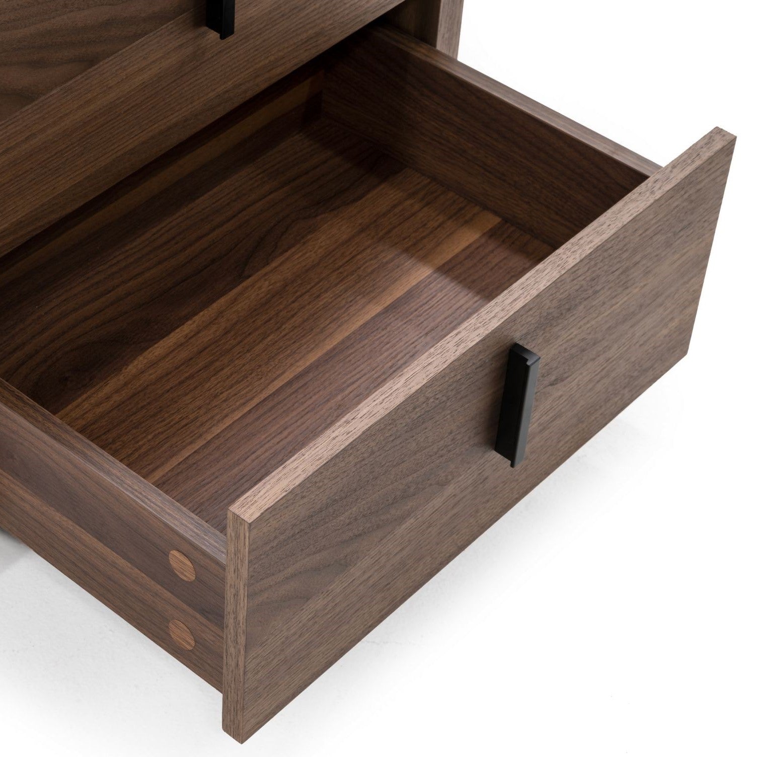 Chelton - Contemporary White Ceramic & Walnut Nightstand - image 2
