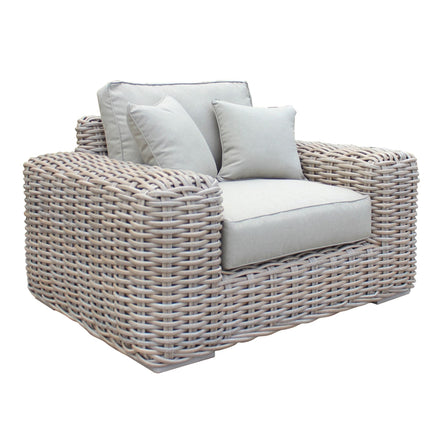 Portugal - Outdoor Beige Wicker Chair - image 2