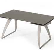 Pittson - Modern Extendable Grey Glass Dining Table - image 3