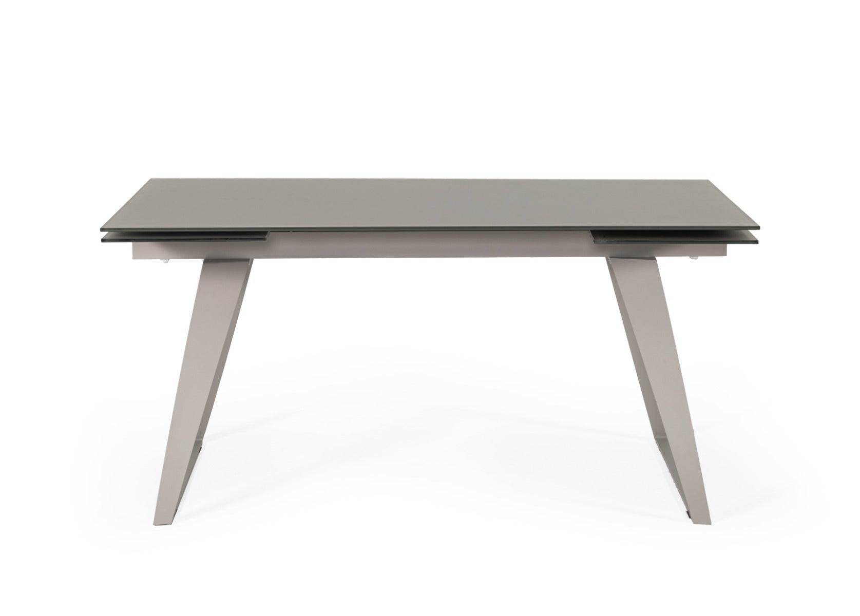 Pittson - Modern Extendable Grey Glass Dining Table - image 2