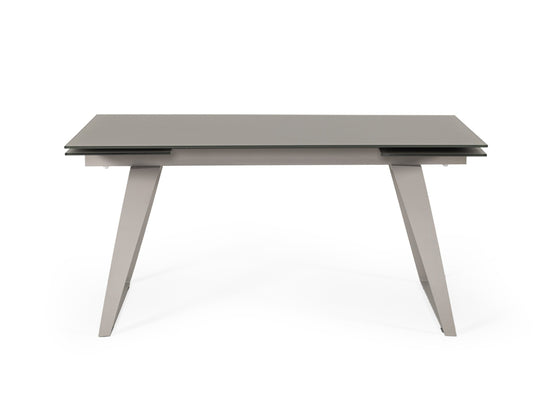 Pittson - Modern Extendable Grey Glass Dining Table - image 2