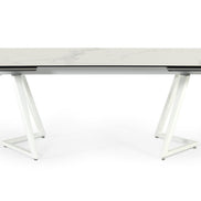 Farrell - Modern White Ceramic Extendable Dining Table - image 5