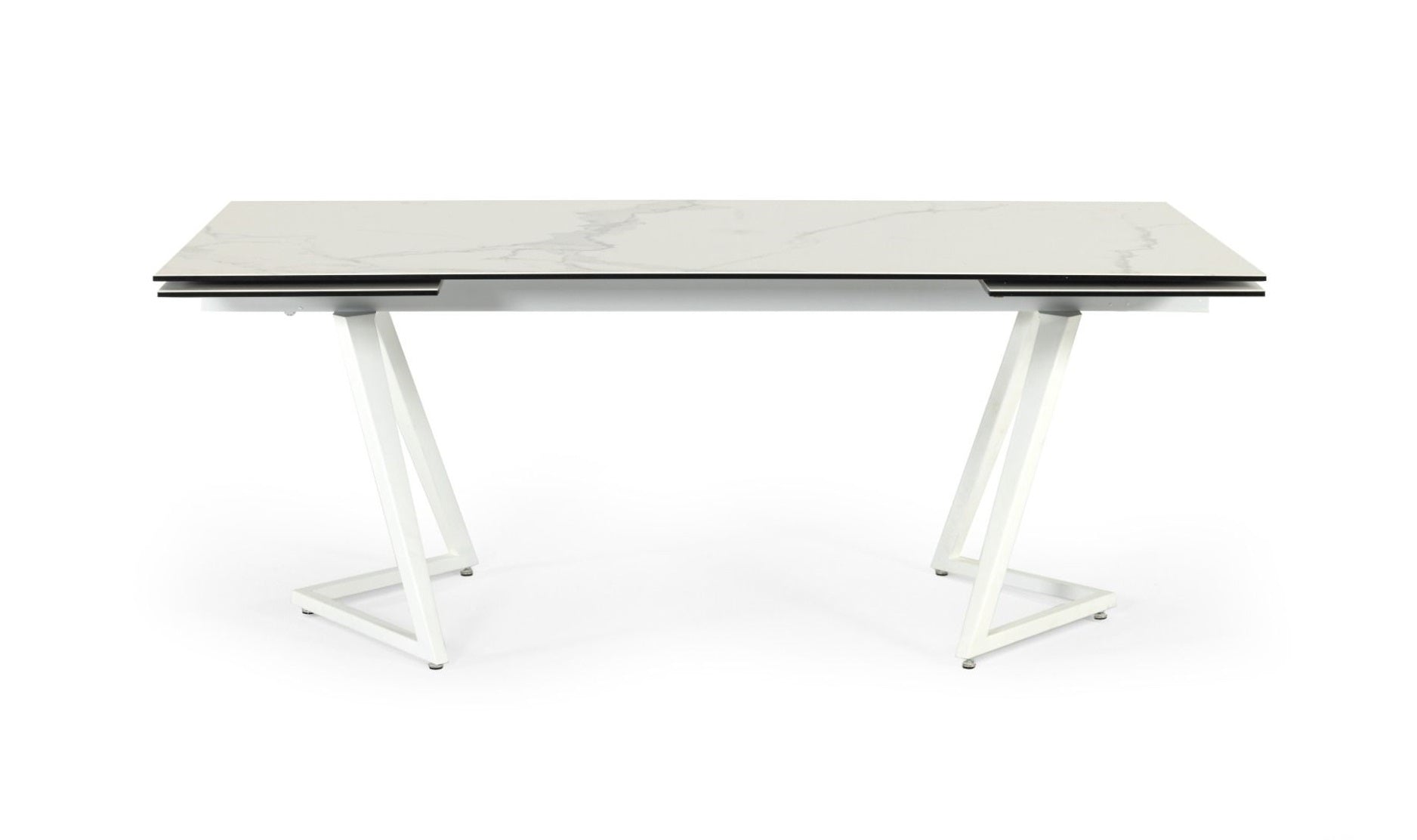 Farrell - Modern White Ceramic Extendable Dining Table - image 5